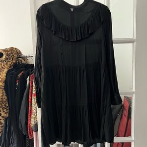 Zara Goth Babydoll Long sleeve Mini Dress